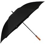 John's Umbrella Golf Straight Fold Auto (Black, 840)