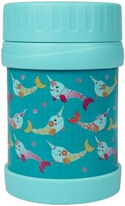 Bentology Stainless Steel Insulated 13oz Lunch Jar Thermos for Kids - Narwhal - Large Leak-Proof Storage for Hot or Cold Food, Soups, Liquids with Wide Mouth-BPA Free, Back to School Lunch Boxes, Bags