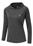 JHMORP Women's Athletic Running Shirts Stretch Lightweight Long Sleeve Hiking Hoodie Sweatshirts Sunshirts (Dark Gray,CA M)