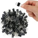 120 Pack Mini Binder Clips, Black B