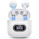 Wireless Earbuds, Bluetooth 5.3 Headphones Mini Wireless Headphones In Ear with ENC Noise Cancelling Mic, 42H Bluetooth Earbuds with HiFi Stereo Bluetooth Earphones Sport IP7 Waterproof, LED Display