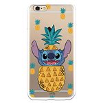 LA CASA DE LAS CARCASAS iPhone 6 Plus - 6S Plus Official Lilo & Stitch Stitch Piñas Case to Protect Your Mobile Phone. Flexible Silicone Apple Case with Official Disney License.