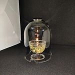 Akhand Diya for Puja Diya Oil Lamp Tea Light Holder Lantern, Handi Diya (Akhand Jyot Diya) Home Decor,Oil Lamp/Lantern Deepak - 4 inch Height Glass Cover