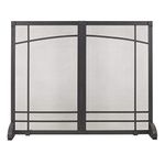 Pleasant Hearth Amherst Fireplace Screen, Iron Black