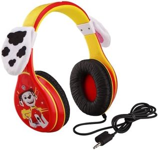 Paw Patrol Marshall Kids Headphones, Adjustable Headband, Stereo Sound, 3.5Mm Jack, Wired Headphones for Kids, Tangle-Free, Volume Control, Foldable, Childrens Headphones Over Ear for School Home, Tra