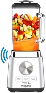 *NOUVEAU* Magimix Blender Power Mixeur Professionnel 5XL Connect - Blender Électrique, Hachoir, Blender pour Smoothie, Mixeur Soupe, Hachoir Blender Multifonction - Bol en verre - Chrome