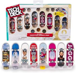 Tech Deck, Competition Legends 8-Pack Fingerboards with Collectible Cards, Olympic Games Paris 2024, Customizable Mini Skateboards, Kids Toys for Ages 6 and up