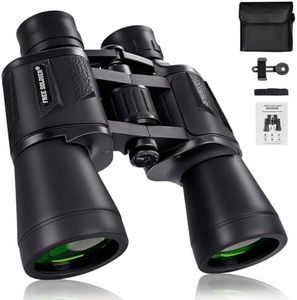 Binoculars for Adults - 20x50 High Power Binoculars for Bird Watching 28mm Large Eyepiece Waterproof Binoculars Hunting Hiking Concert Travel with Smartphone Adapter BAK4 Prism FMC Lens, Black