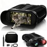 ZIMOCE 4K Full-Color Night Vision Binoculars for Adults, 1000m Infrared Goggles, 36MP Photos, 8X Digital Zoom, 3.2'' Screen, 4000mAh Battery, 32GB Card for Wildlife, Camping & Security
