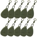 DNA Leisure 10 x Flat Pear Carp Coarse Fishing Angling Weights 1.5oz 2oz 2.5oz 3oz & 3.5oz NGT (2oz)