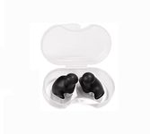 1 Pairs Swimming Earplugs, Waterproof Reusable Silicone Swimming Ear Plugs for Swimming Showering Bathing Surfing Snorkeling and Other Water Sports, Suitable for Kids and Adults (Black)