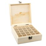 Plant Therapy Wooden Essential Oil Box - Holds 25 Bottles Size 5-15 mL