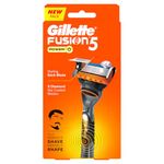 Gillette Fusion Power, Shaving Razor For Men | Micro-Pulse Technology For Reduced Friction | With Beard Shaping Back Blade | 5 Blades For Your Perfect Shave | Styling Back Blade For Your Perfect Shape