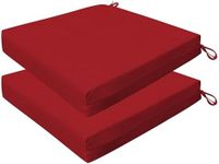 Honeycomb Outdoor Cushion Set 20" x 20", Textured Solid Imperial Red Dining Patio Cushions