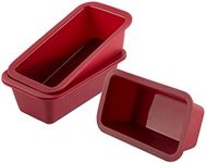 Silicone Mini Loaf Pan Set of 4, NonStick Easy Release Rectangle Silicone Mini Cake Pan for Baking Bread, Flexible BPA Free Silione Baking Mold and Bread Mold, Toast Pan, Brownie Loaf Pan, Cake Mold…