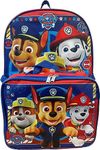 Ruz Paw Patrol Boy's 16 Inch Backpack With Removable Matching Lunch Box Set, Red-blue, Large, Backpack With Lunch Box