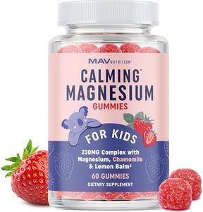 MAV Nutrition Magnesium Calming Gummies for Kids (60 Count) | Relaxing Magnesium for Kids | Calm Gummies for Natural Wake-Sleep Cycles with Chamomile & Lemon Balm | Gluten-Free, Naturally Sweetened