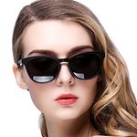 KANASTAL Sunglasses for Women Men Polarized Sunglasses Black Sun Glasses Trendy Shades UV Protection Stylish Classic Style