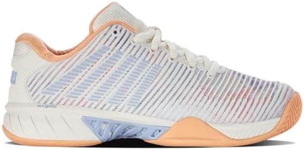 K-Swiss Women's Hypercourt Express 2 Tennis Shoe, Star White/Peach Fuzz/Heather, 10 M