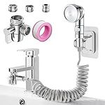 Roscid Sink Faucet Sprayer Attachment Set, Kitchen Bathroom Pet Bathing Shower Head with 9.8ft Hose and G1/2 / M22 / M24 Faucet Adapters, Hair Washing, Dog Shower and More (Faucet Not Included)