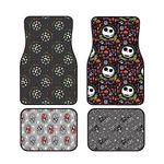 My First Scare Floor Mats for Cars - Each Mats Different Patterns, Novelty Car Floor Mats Set of 4 Pieces, Universal Floor Liner Car Accessories Automotive Floor Mats