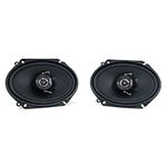 Kenwood KFC-C6866R Road Series Car Speakers (Pair) - 6"x8" 2-Way Car Coaxial Speakers, 250W, 4-Ohm Impedance, Cloth Woofer & Balanced Dome Tweeter, Heavy Duty Magnet Design