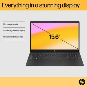 HP 15.6" Laptop – AMD Ryzen 5, 16GB RAM, 512GB SSD, FHD, Jet Black