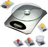 5KG Digital Kitchen Scales for Chef and home | Tempered Glass Weighing Scale with LCD Display | Electric Food Scale Suitable for Healthy Cooking | Heavy Duty Parcel Postal Weight Scale (Silver)