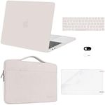 MOSISO Compatible with MacBook Pro 13 inch Case M2 2023, 2022, 2021-2016 A2338 M1 A2251 A2289 A2159 A1989 A1708 A1706, Plastic Hard Case&Bag&Keyboard Skin&Webcam Cover&Screen Protector, Rock Gray