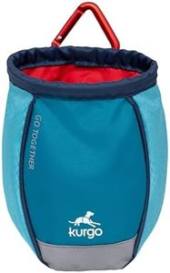 Kurgo Go Stuff It Dog Treat Bag, Training Treat Pouch Bag for Dogs, Treat Pouches for Pets, Hands-Free Pouch Waist, Reflective, Includes Carabiner (Coastal Blue)