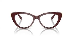 SWAROVSKI Women's Sk2005 Prescription Eyewear Frames, Burgundy/Demo Lens, 53 mm