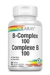 Solaray Vitamin B-Complex 100 | Supports Healthy Hair & Skin, Immune System Function, Blood Cell Formation & Energy Metabolism | 100 VegCaps