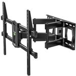 USX MOUNT Full Motion TV Wall Mount for 42"-80" TVs, Swivel and Tilt TV Mount, Wall Mount TV Bracket with Articulating 6 Arms, Max VESA 600x400mm, 110 lbs, 16" Wood Studs with Wall Drilling Template