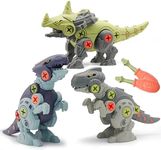 BELOXY Branded Take Apart Dinosaur Toys, Pack of 4 Dinosaurs with Screwdrivers, Dino Kids Building Learning Toys, STEM Toy for Boys and Girls, 3 4 5 6 7 8 Year (New 3 Dinosaurs with 2 Screw Driver)