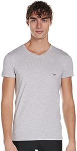 Emporio Armani Bodywear MEN'S KNIT T-SHIRT, Grey Marle, X-Large