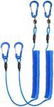 Booms Fishing T02 Fishing Pole Tether, Kayak Paddle Leash, Paddle Board Fishing Accessories, Heavy Duty Fishing Lanyard for Fishing Tools/Rods/Paddles, Blue 2pcs