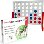 4 in a Row Connect Games | Outdoor Board Game | Giant Family Fun Lawn & Yard Games | Tabletop Outside Game| Family Gatherings,Backyard,Carnival (4 in a Row Wooden)