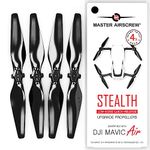 Master Airscrew Stealth Propellers for DJI Mavic Air - Black, 4 pcs