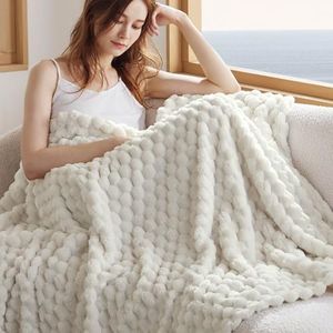 Bedsure Cozy Throw Blanket for Women - Soft Throw Blankets for Couch, Cute Small Fleece Gifts for Girls, Off White, 50x60 Inches