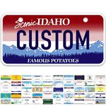 Mini License Plates, Personalized License Plates, Custom for Car, Bikes, ATV, Kids Car, Golf Cart, Jeep, 2x4 Inch, Rust-Free Fade Resistant Aluminum, USA Made by My Sign Center (Idaho)