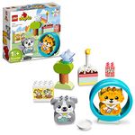 LEGO DUPLO My First Puppy & Kitten with Sounds 10977 Pet Animal Toys for Toddlers 1 .5-3 Years Old, Early Development Set with Large Bricks