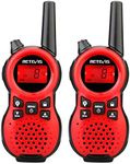Retevis RT638 Kids Walkie Talkies, Gifts with 16 Channels Flashlight, Two Way Radio, Toys, Party, Outdoor Adventures, Camping, Hiking (1 Pair, Red)