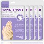 Generic Hand Mask Moisturizing Glove 5 pack, Hand Peel Mask Exfoliating Gloves, Hand Repair Glove for Dry Hands Treatment, Remove Dead Skin, Rough Skin, purple