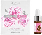 Essences Bulgaria Organic Rose Essential Oil 0,1 Fl Oz | 3ml | Rosa Damascena | 100% Pure and Natural | Undiluted | Therapeutic Grade | Family Owned Farm | Steam-Distilled | Non-GMO | Vegan