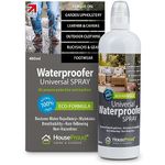 HouseProud Universal Waterproofing Spray Bottle 480ml - Alcohol Free Eco DWR Waterproof Spray for Shoes, Goretex, Bags, Clothing & Upholstery - Suitable for Fabric, Textiles, Leather & Suede