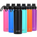 Drinco - Stainless Steel Water Bottle | Double Wall Vacuum Insulated | Perfect for Traveling with Spout Lid | Perfect for Camping & Traveling | BPA Free 18/8 Grade