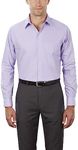 Van Heusen Men's Poplin Regular Fit Solid Point Collar Dress Shirt, Lavender, 15.5" Neck 32"-33" Sleeve