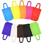 Cisolen 20 Pieces Gift Bag with Handle Non Woven Fabric Shopping Bags Party Bags Reusable Party Favor Bags Grocery Tote Bag for Picnic Birthday Party Wedding Christmas (10 Colors)