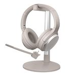 Avantree Eon - Bluetooth Headphones with Detachable Noise-Canceling Mic & Charging Stand for Music & Calls on PC Phone, Wireless & Wired Over-Ear Headset with ANC, Replaceable Battery & Roomy Earpads