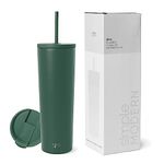 Simple Modern Insulated Tumbler with Straw and Lid | Iced Coffee Cup Reusable Stainless Steel Water Bottle Travel Mug | Gifts for Women and Men | Classic Collection | 830ml | Forest